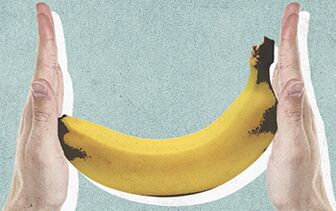 O tamaño do pene polo exemplo de plátano
