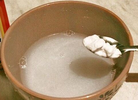 Solución de soda para a ampliación do pene